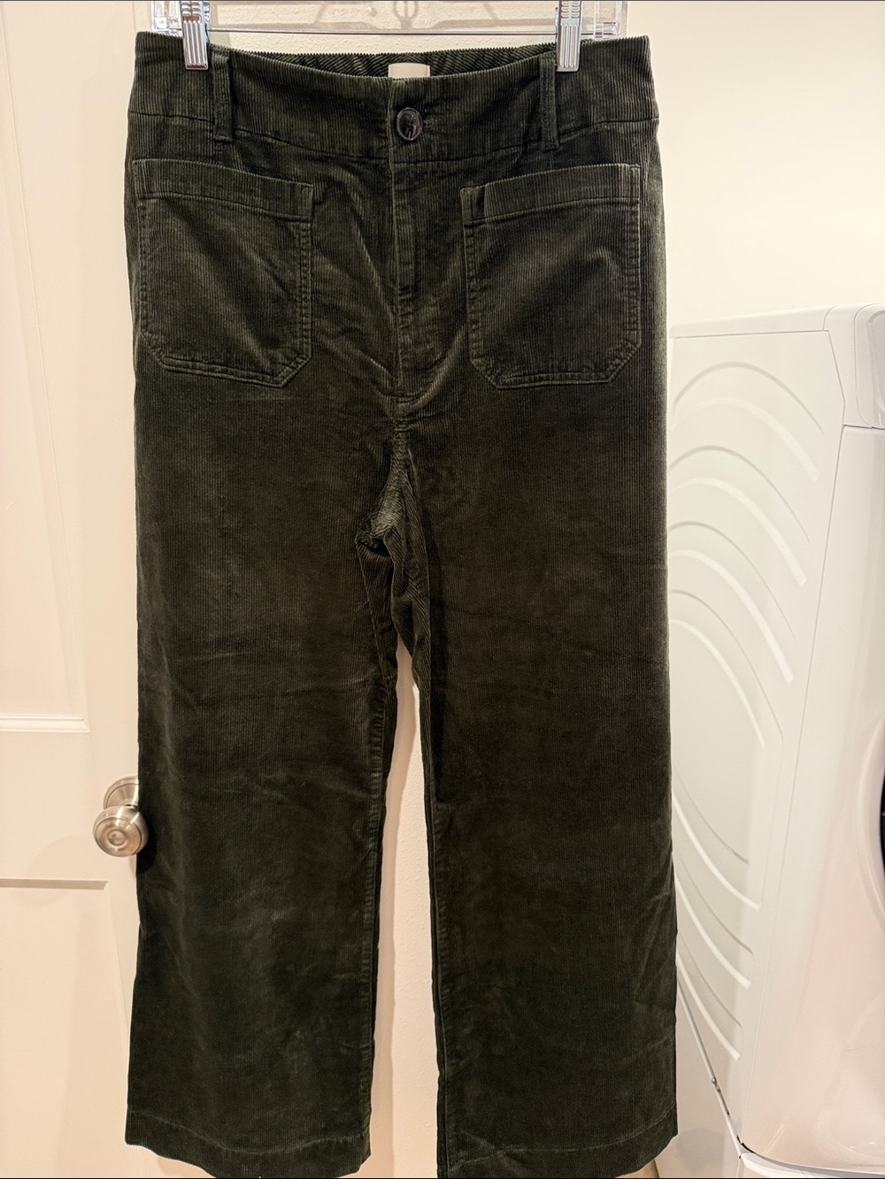Anthropologie Maeve The Colette Womenβs Olive Green Corduroy Pants
